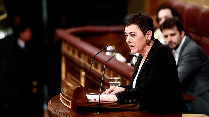 Informativo 24h - Interrumpen a la portavoz de Bildu al grito de "asesinos" tras una mención al rey en el debate de investidura