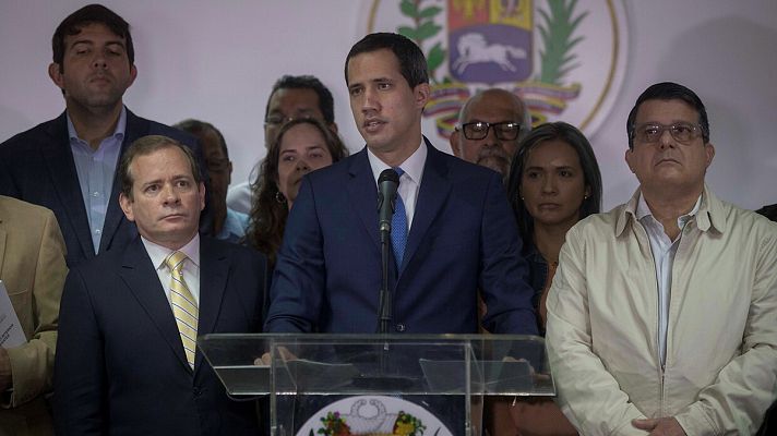 Telediario 1 - Guaidó, reelegido presidente del Parlamento en paralelo