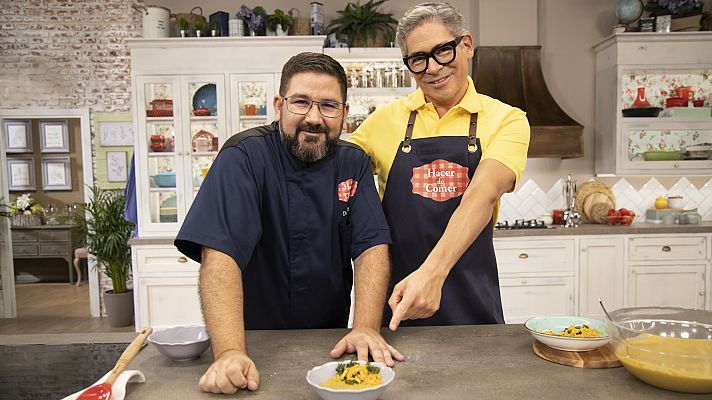 Hacer de comer - Crema de lentejas al curry y mero en salsa de ñoras