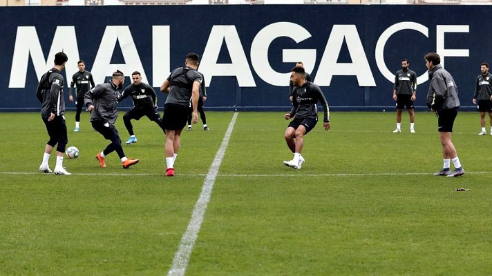Telediario 1 - El Málaga, ya sin Víctor Sánchez del Amo, vuelve a los entrenamientos
