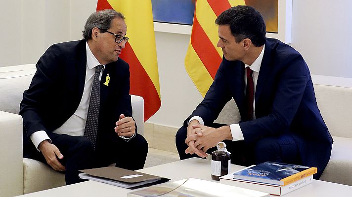 Informativo 24h - Sánchez traslada por teléfono a Torra y su "voluntad sincera" de arreglar el "conflicto político" en Cataluña