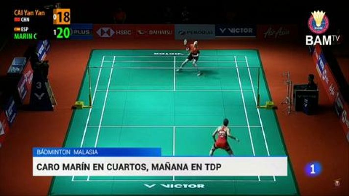 Telediario 1 - Carolina Marin se mete en cuartos de final del Abierto de Malasia