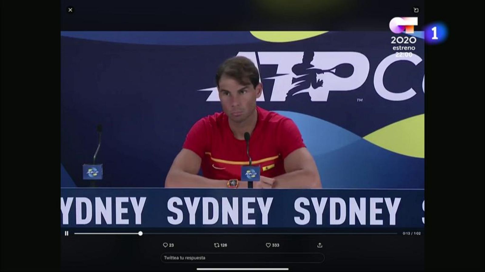 Copa ATP - Nadal renuncia a jugar el doble por llegar "con la energía justa" - rtve.es | Ver