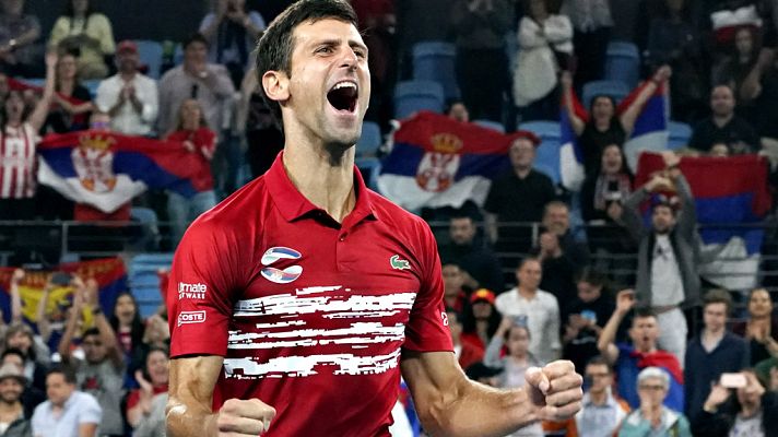 Telediario 1 - Djokovic se agiganta ante Nadal para vengar a Lajovic