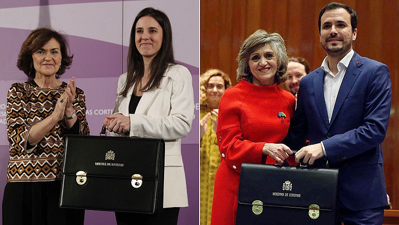 Irene Montero y Alberto Garzón toman posesión como ninistros de Igualdad y de Consumo