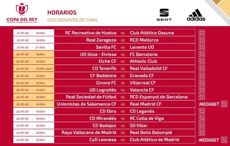 Copa del Rey - Ibiza-Barça, Logroñés-Valencia, Cultural-Atlético y Unionistas-Madrid - RTVE.es | Ver