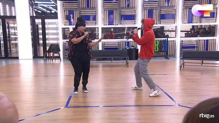 OT 2020 - Eli y Jesús rapean "Atrévete te te" - Primer pase de micros