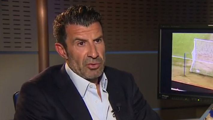 Telediario 1 - Luis Figo analiza el fichaje de Setién