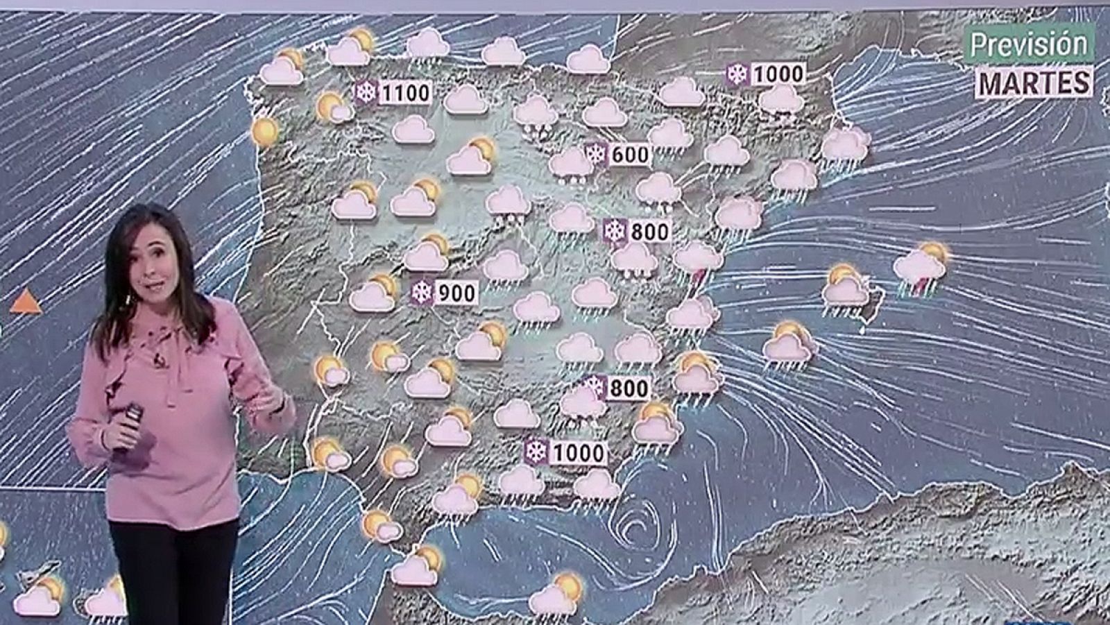 Precipitaciones en casi toda España, con nieve en interior peninsular