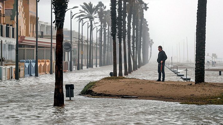 Telediario 1 - Se reanuda la búsqueda de cuatro desaparecidos mientras remiten los efectos de la borrasca 'Gloria'