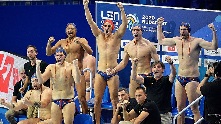 Telediario 1 - España se mete en las semifinales del Europeo de waterpolo