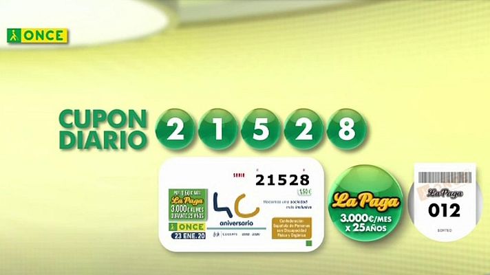 Sorteos ONCE - Sorteo ONCE - 23/01/20