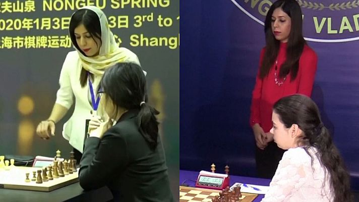 Telediario 1 - Ajedrez | Otra iraní deserta por la represión del régimen a la mujer