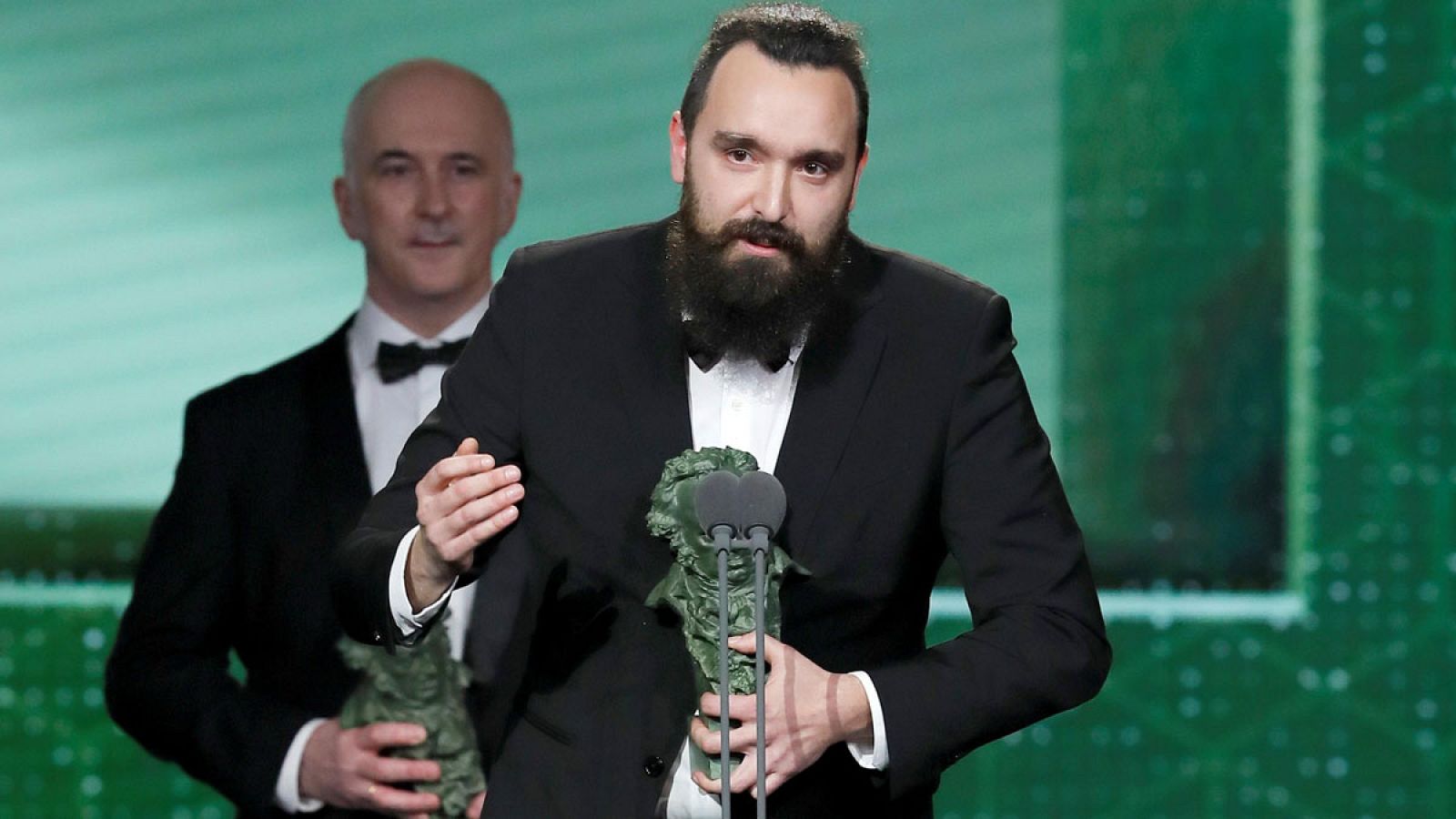 Premios Goya |  Mario Campoy e Iñaki Madariaga, Mejores Efectos Especiales  en los Premios Goya 2020 por 'El hoyo' | Ver
