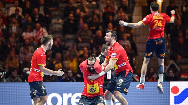 Telediario 1 - Así celebraron los Hispanos el Europeo de balonmano