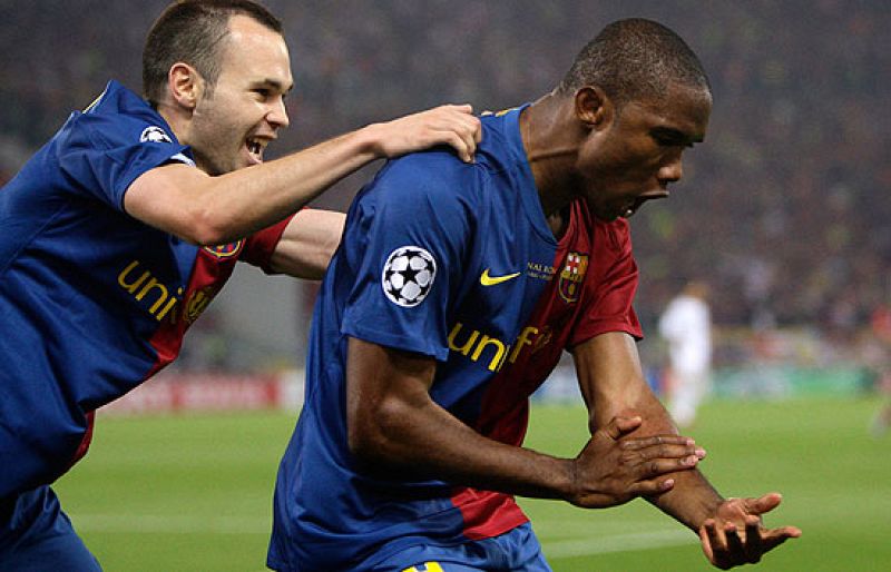 Eto'o deja en el Barça una huella imborrable