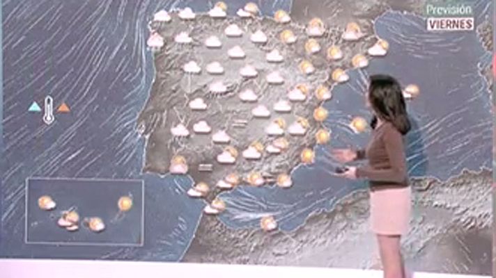 Telediario 1 - Lluvias en Galia y termómetros al alza