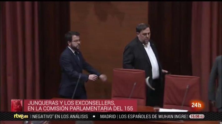 Parlamento - Los políticos presos en la comisión del 155 del Parlament