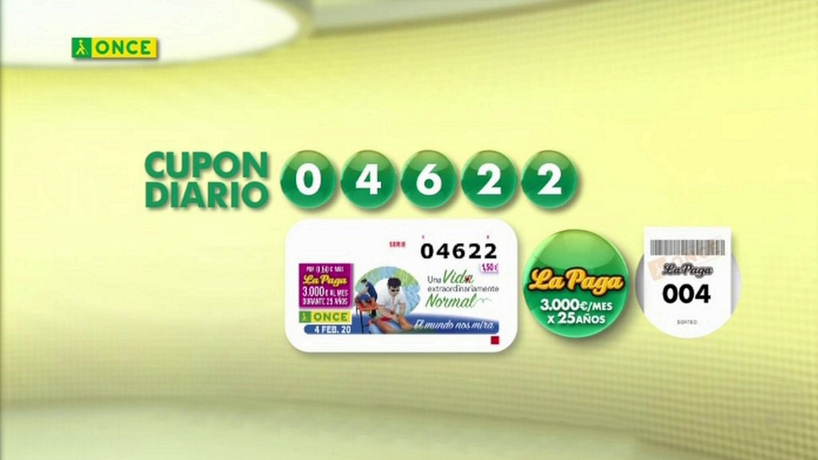 Sorteo ONCE - 04/02/20 - ver ahora