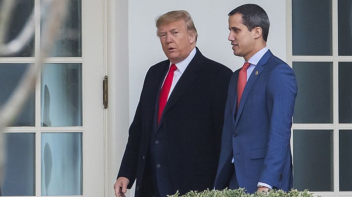 Telediario 1 - Trump recibe a Guaidó en la Casa Blanca