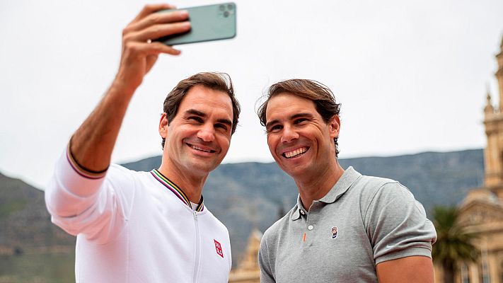 Telediario 1 - Nadal y Federer, juntos en Sudáfrica para batir un récord con fines solidarios