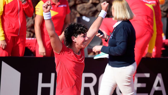 Tenis - Carla Suárez: "El objetivo era estar en Budapest y lo hemos conseguido"