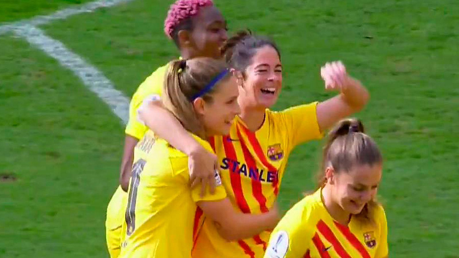 Gol de Marta Torrejón (0-1) en la final de la Supercopa