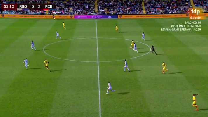 Fútbol - Gol de Marta Torrejón (0-3) en la final de la Supercopa