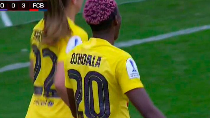 Fútbol - Gol de Oshoala (0-4) en la final de la Supercopa