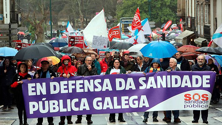 Informativo 24h - Manifestación contra los recortes de sanidad en Galicia