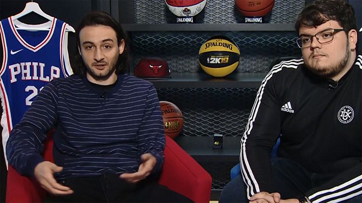 Telediario 1 - Dos españoles buscan hacer historia en la liga virtual de la NBA