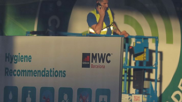 Telediario 1 - Preocupación por el Mobile World Congress