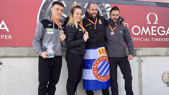 Telediario 1 - Ander Mirambell, primer campeón de España de skeleton