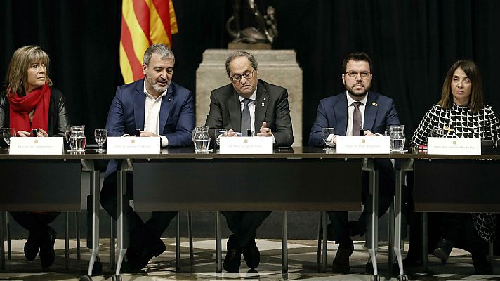 Telediario 1 - Torra se reúne con las entidades del MWC