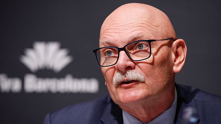 Telediario 1 - El máximo responsable del Mobile asegura que la cancelación no se debe a la guerra comercial e intentará que siga en Barcelona