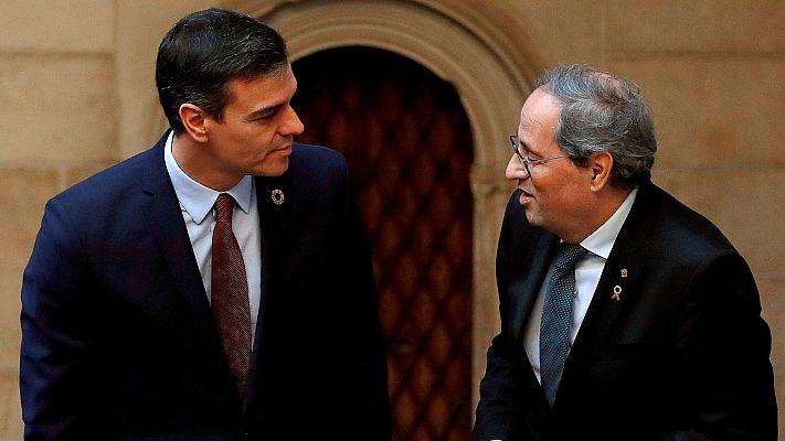 Telediario 1 - El Gobierno anuncia la fecha de la mesa de diálogo sobre Cataluña y Torra critica que no se haya pactado con la Generalitat