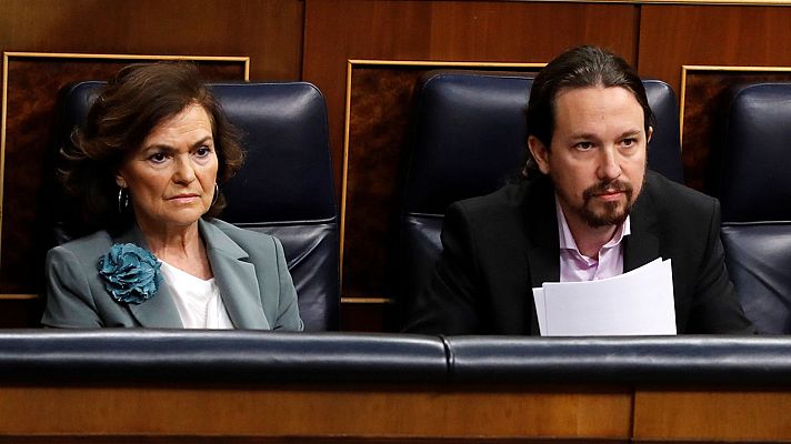 Telediario 1 - Primeras tensiones en el Gobierno de coalición