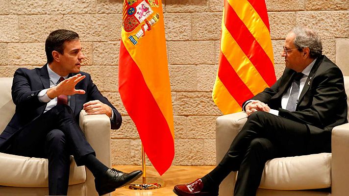 Telediario 1 - Sánchez acepta la propuesta de Torra y fija la mesa de diálogo el 26 de febrero