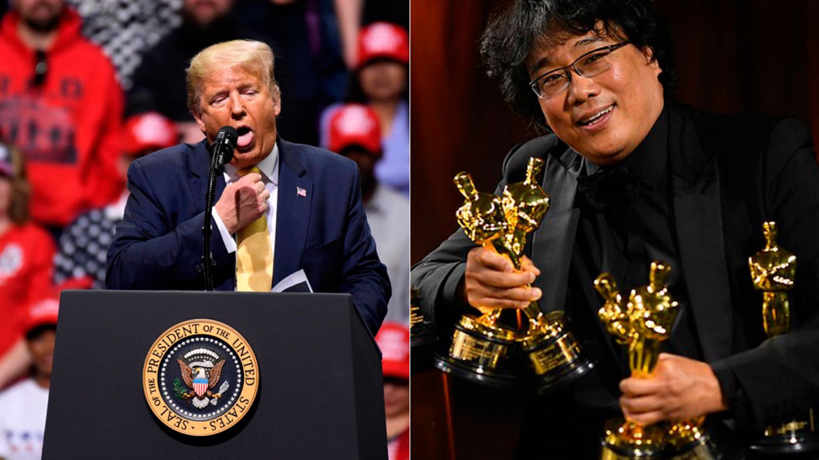 Donald Trump critica a la Academia de Cine por premiar a la película coreana 'Parásitos'