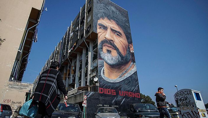 Telediario 1 - Nápoles, el templo de Maradona