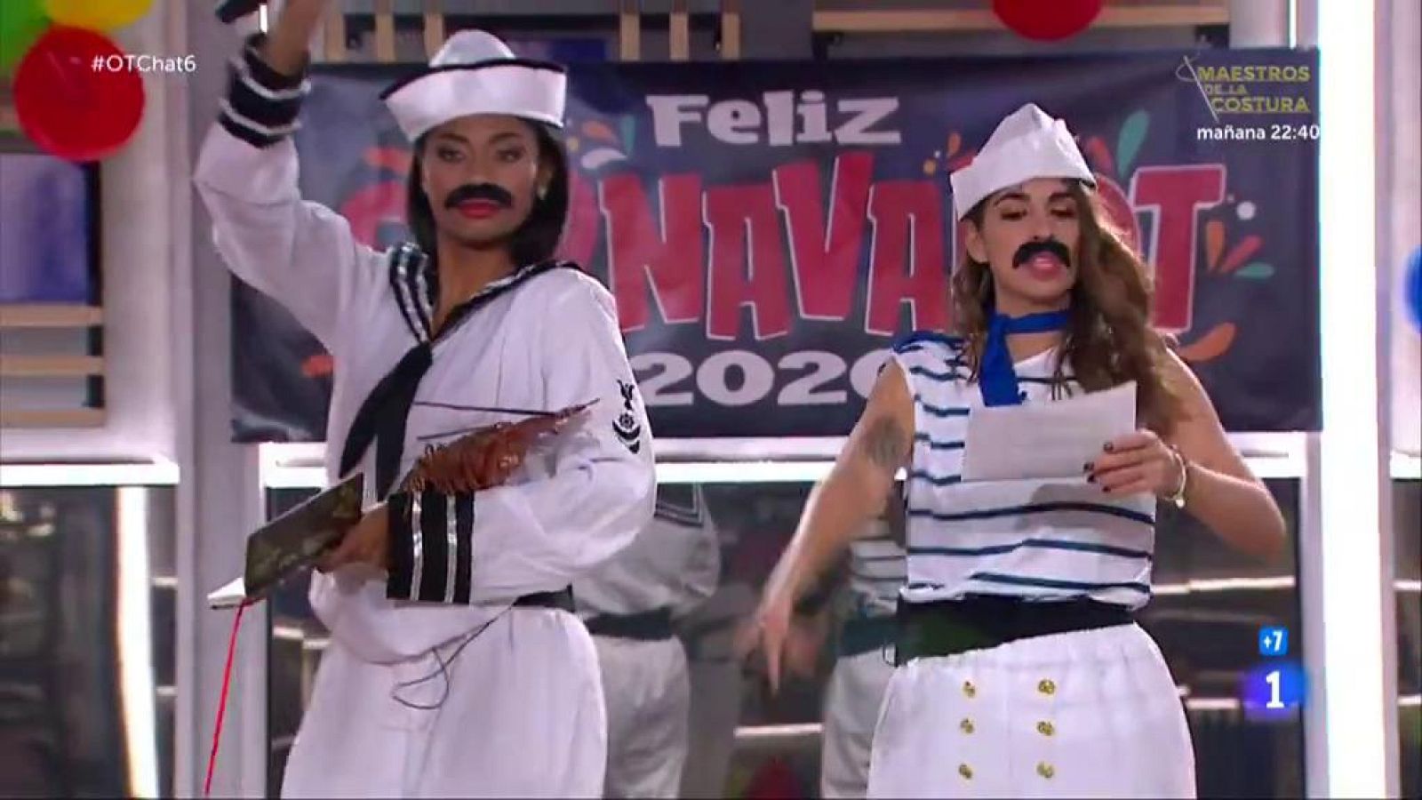 Nia y Anajú cantan "Cuando zarpa el amor" en El Chat de Operación Triunfo