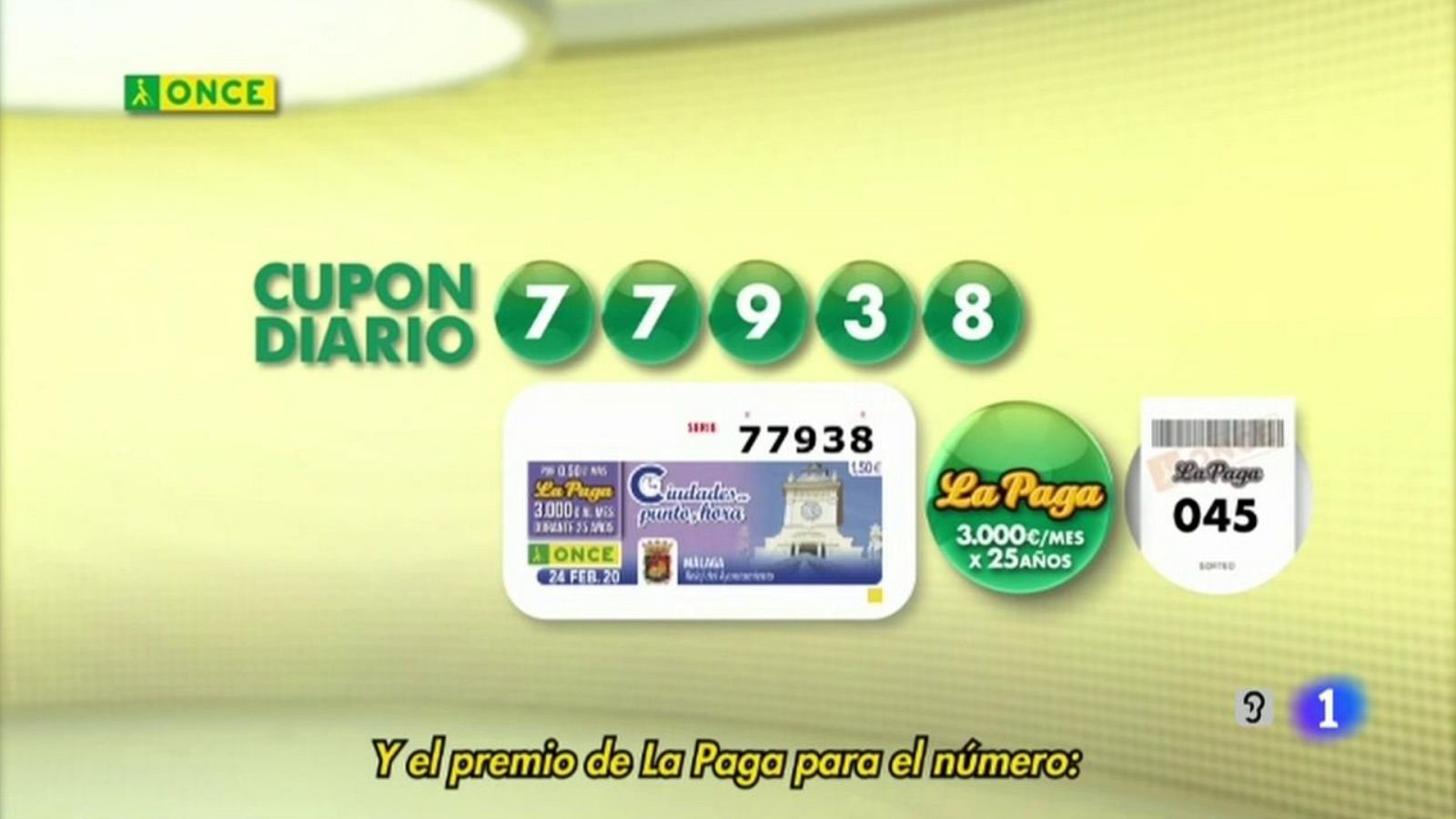 Sorteo ONCE - 24/02/20 - ver ahora