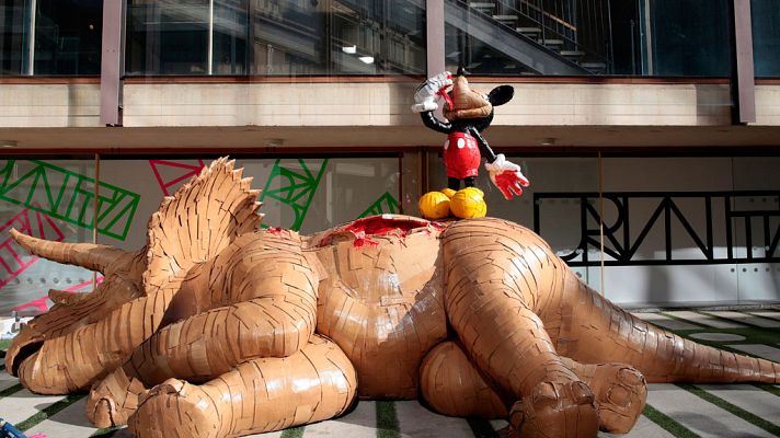 Telediario 1 - Urvanity, la mayor feria de arte urbano de España, reúne en Madrid, obras de artistas como Ban-ksy o D-Face