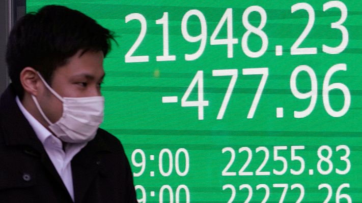 Telediario 1 - Semana negra para los mercados por la crisis del coronavirus