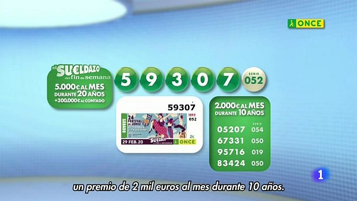 Sorteos ONCE - Sorteo ONCE - 29/02/20