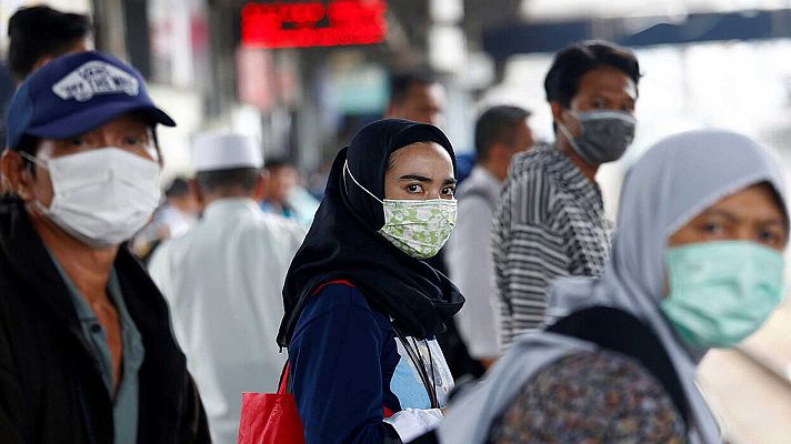 Telediario 1 - La OCDE advierte del peligro de recesión en la eurozona y Japón por el coronavirus