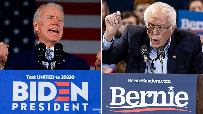 Telediario 1 - Biden y Sanders lideran la carrera demócrata en EE.UU. tras la renuncia de varios candidatos antes del 'Supermartes'
