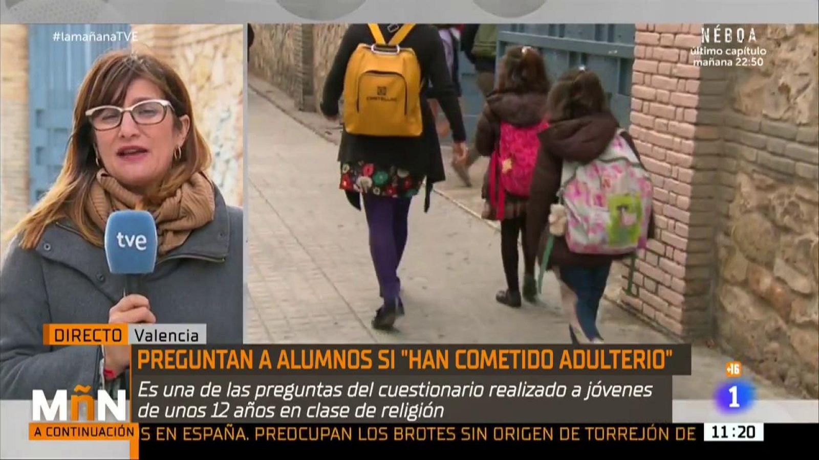 La Mañana - Polémica por un cuestionario a niños de 12 años: "¿Has cometido adulterio?"