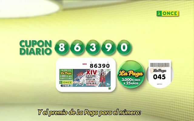 Sorteos ONCE - Sorteo ONCE - 05/03/20