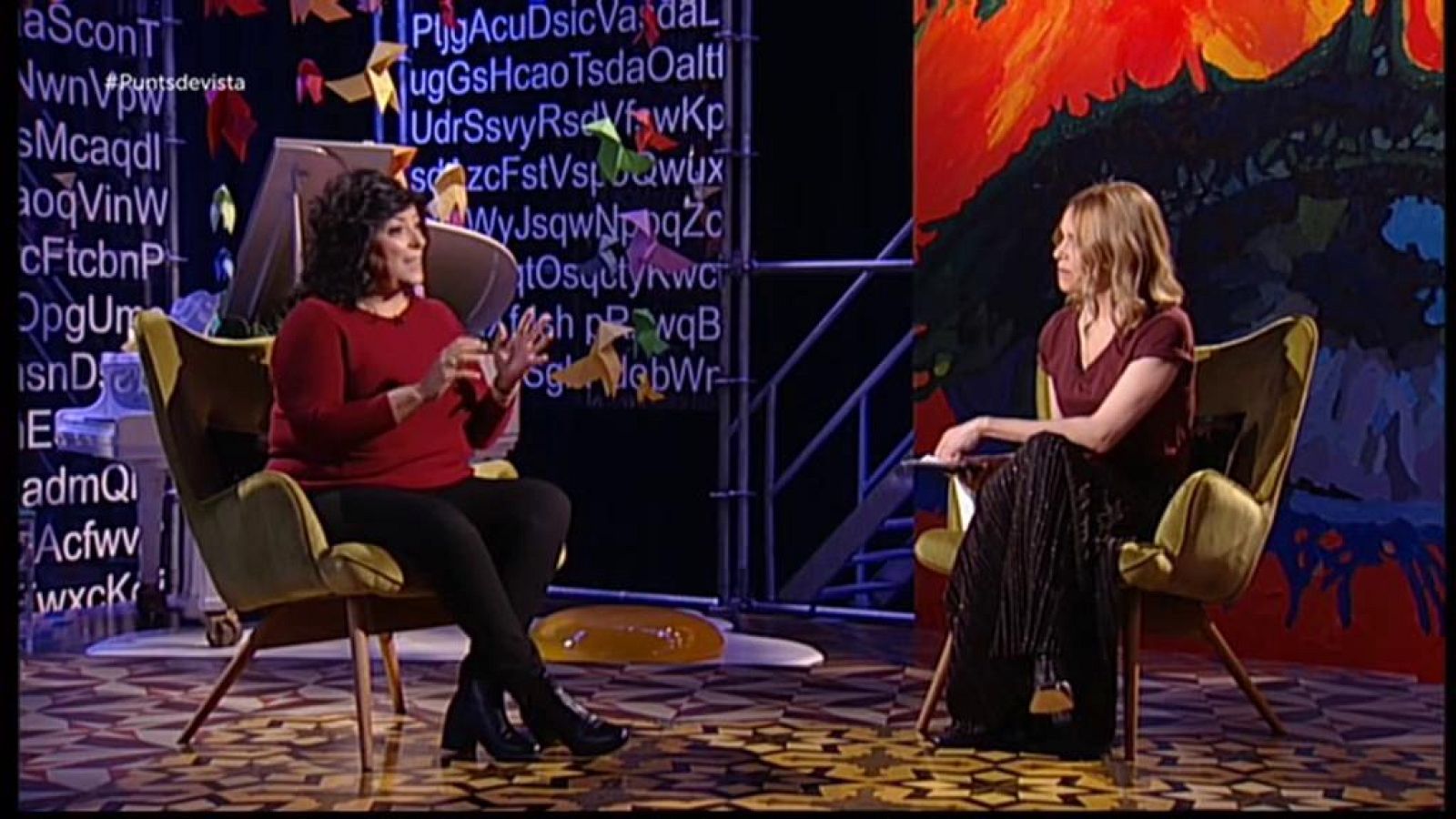 L'escriptora Almudena Grandes i la cantant Suu a Punts de vista